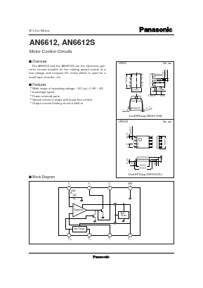 AN6612 Datasheet PDF Panasonic Corporation