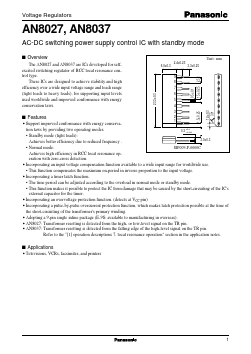 AN8027 Datasheet PDF Panasonic Corporation