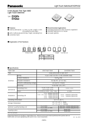 EVQP0S02Q Datasheet PDF Panasonic Corporation