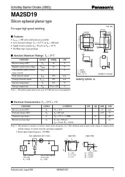 MA2SD19 Datasheet PDF Panasonic Corporation