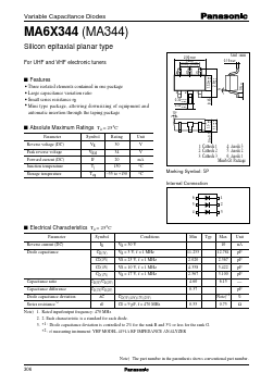 MA344 Datasheet PDF Panasonic Corporation