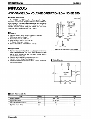 MN3205 Datasheet PDF Panasonic Corporation