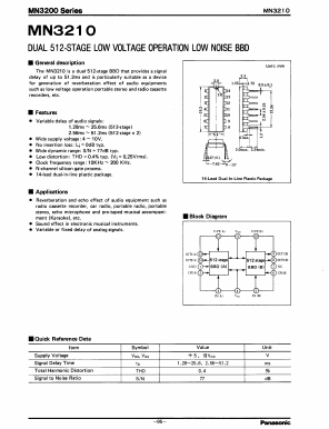 MN3210 Datasheet PDF Panasonic Corporation