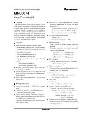 MN86074 Datasheet PDF Panasonic Corporation