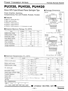 PU4120 Datasheet PDF Panasonic Corporation