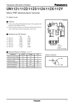 UN112X Datasheet PDF Panasonic Corporation