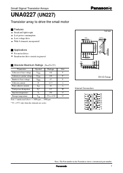 UN227 Datasheet PDF Panasonic Corporation