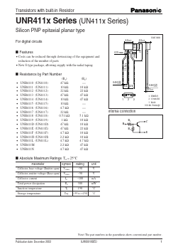 UNR4115 Datasheet PDF Panasonic Corporation