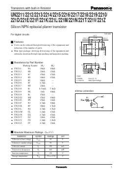 UN221F Datasheet PDF Panasonic Corporation