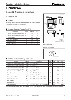 UNR32A4 Datasheet PDF Panasonic Corporation