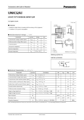 UNR32AT Datasheet PDF Panasonic Corporation