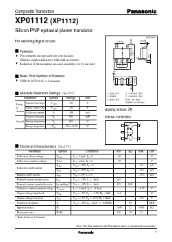 XP01112 Datasheet PDF Panasonic Corporation