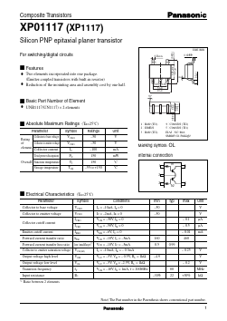 XP01117 Datasheet PDF Panasonic Corporation