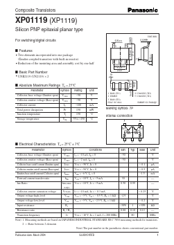 XP01119 Datasheet PDF Panasonic Corporation