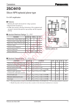 2SC441000L Datasheet PDF Panasonic Corporation