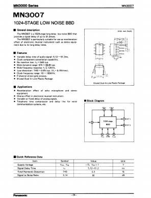 MN3007 Datasheet PDF Panasonic Corporation
