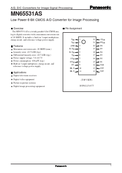 MN65531AS Datasheet PDF Panasonic Corporation