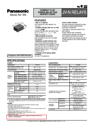 JVN1A-100V-F Datasheet PDF Panasonic Corporation