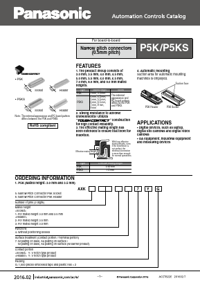 AXK6S00637YG Datasheet PDF Panasonic Corporation