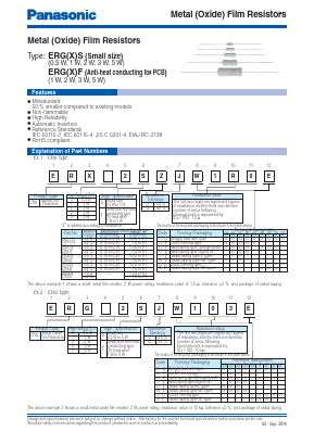 ERG-2SJ510E Datasheet PDF Panasonic Corporation