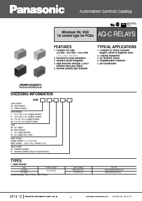 AQC1A1-T5VDC Datasheet PDF Panasonic Corporation