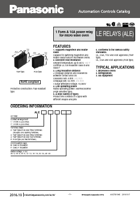 ALE1PB05 Datasheet PDF Panasonic Corporation