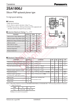 A1806J Datasheet PDF Panasonic Corporation