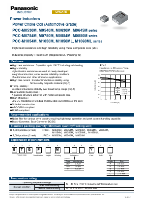PCC-M0630M Datasheet PDF Panasonic Corporation