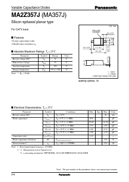 MA2Z357J Datasheet PDF Panasonic Corporation