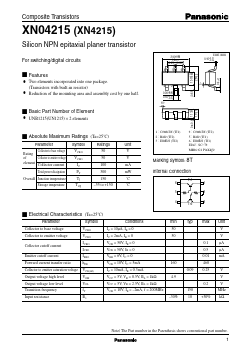 XN4215 Datasheet PDF Panasonic Corporation