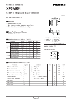 XP5A554 Datasheet PDF Panasonic Corporation