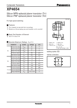 XP4654 Datasheet PDF Panasonic Corporation