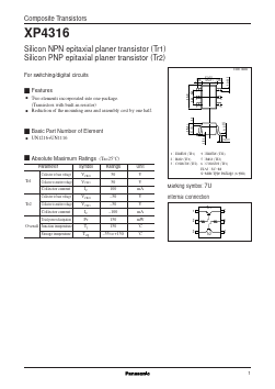 XP4316 Datasheet PDF Panasonic Corporation