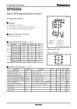 XP05554 Datasheet PDF Panasonic Corporation