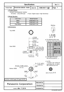 EKMC4607113K Datasheet PDF Panasonic Corporation