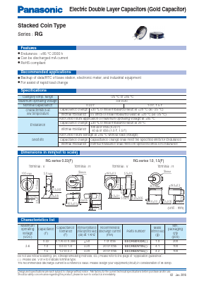 EECRG0V105V Datasheet PDF Panasonic Corporation