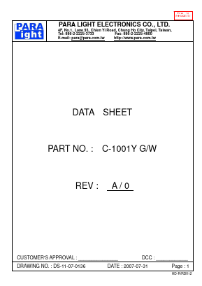 C-1001Y Datasheet PDF Para Light Electronics