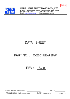 C-2301UB-A Datasheet PDF Para Light Electronics