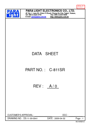 C-811SR Datasheet PDF Para Light Electronics