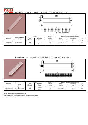 K-10004GX Datasheet PDF Para Light Electronics