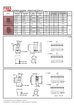 A-421E_ Datasheet PDF Para Light Electronics