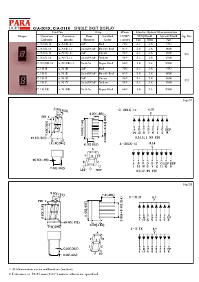 A-301H-11_ Datasheet PDF Para Light Electronics