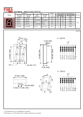 A-1801E_ Datasheet PDF Para Light Electronics