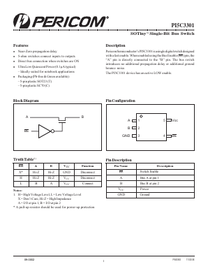 PI5C3301C Datasheet PDF Pericom Semiconductor