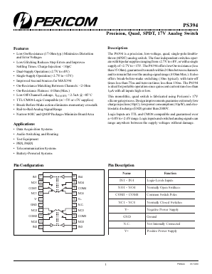 PS394EWP Datasheet PDF Pericom Semiconductor