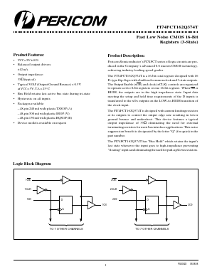 PI74FCT162Q374TB Datasheet PDF Pericom Semiconductor