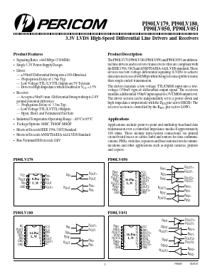 PI90LV050 Datasheet PDF Pericom Semiconductor