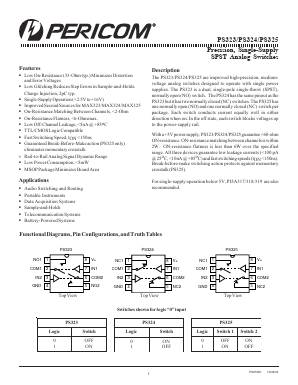 PS324CSA Datasheet PDF Pericom Semiconductor