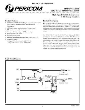 PI74FCT2161T Datasheet PDF Pericom Semiconductor
