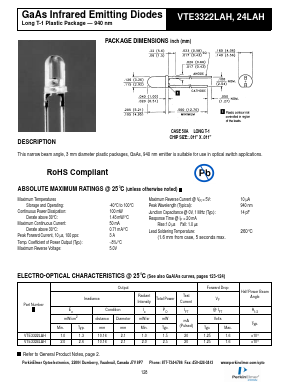 VTE3322LAH Datasheet PDF PerkinElmer Inc